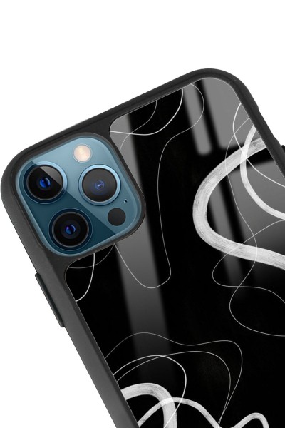 iPhone 11 Pro Max Black Wave Tasarımlı Glossy Telefon Kılıfı