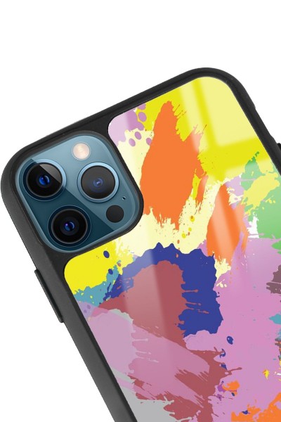 iPhone 11 Pro Max Colored Brush Tasarımlı Glossy Telefon Kılıfı