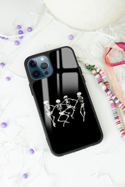 iPhone 11 Pro Max Dancer Skeleton Tasarımlı Glossy Telefon Kılıfı