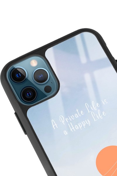 iPhone 11 Pro Max Happy Life Tasarımlı Glossy Telefon Kılıfı