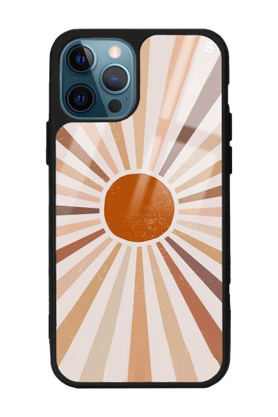 iPhone 11 Pro Max Retro Güneş Tasarımlı Glossy Telefon Kılıfı