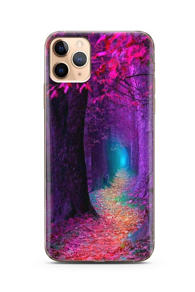 iPhone 11 Pro Max Sonbahar Tasarımlı Süper Şeffaf Silikon Telefon Kılıfı