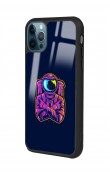 iPhone 11 Pro Neon Astronot Tasarımlı Glossy Telefon Kılıfı