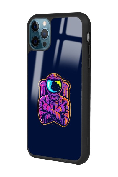 iPhone 11 Pro Neon Astronot Tasarımlı Glossy Telefon Kılıfı