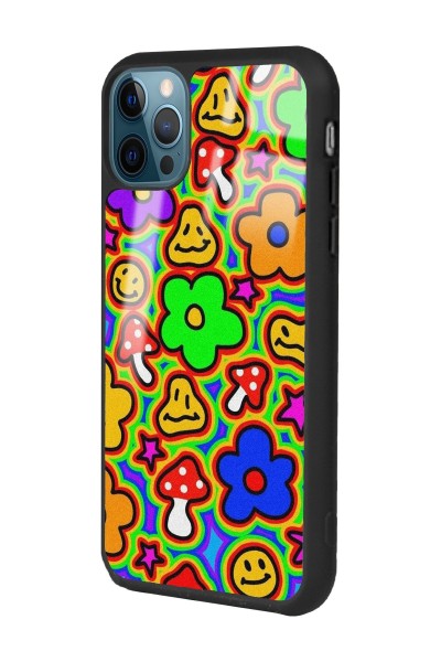 iPhone 11 Pro Neon Flowers Tasarımlı Glossy Telefon Kılıfı