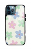 iPhone 11 Pro Nude Çiçek Tasarımlı Glossy Telefon Kılıfı