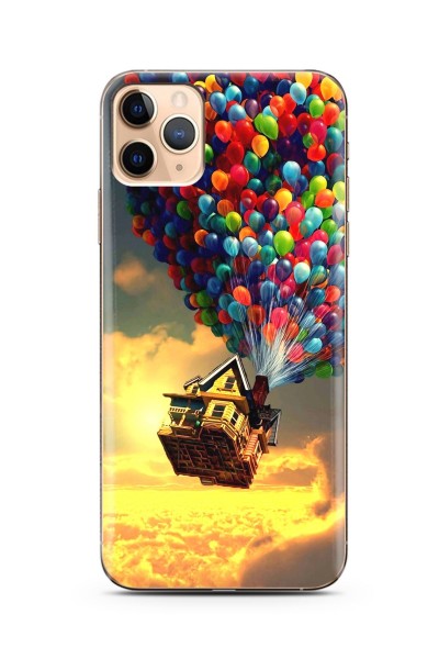 iPhone 11 Pro Yukarı Bak Balon Tasarımlı Süper Şeffaf Silikon Telefon Kılıfı