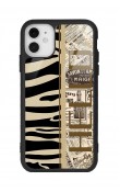 iPhone 11 Zebra Gazete Tasarımlı Glossy Telefon Kılıfı