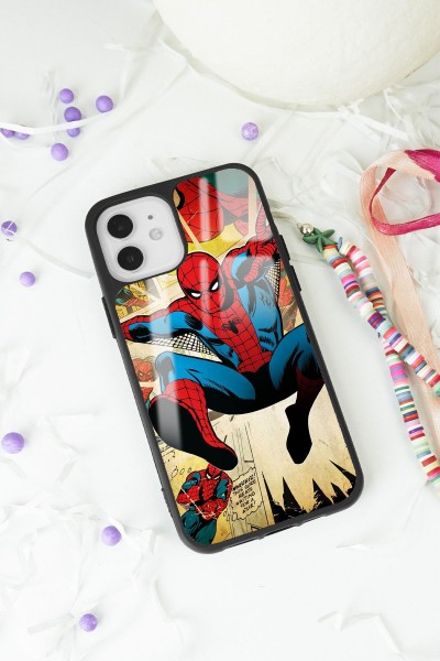 iPhone 12 - 12 Pro Uyumlu Spider-man Örümcek Adam Tasarımlı Glossy Telefon Kılıfı