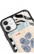 iPhone 12 - 12 Pro Zebra Emoji Tasarımlı Glossy Telefon Kılıfı