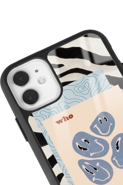 iPhone 12 - 12 Pro Zebra Emoji Tasarımlı Glossy Telefon Kılıfı
