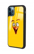 iPhone 12 Pro Max Yellow Angry Birds Tasarımlı Glossy Telefon Kılıfı