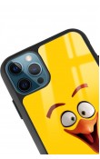 iPhone 12 Pro Max Yellow Angry Birds Tasarımlı Glossy Telefon Kılıfı