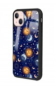 iPhone 13 Ay Güneş Pijama Tasarımlı Glossy Telefon Kılıfı