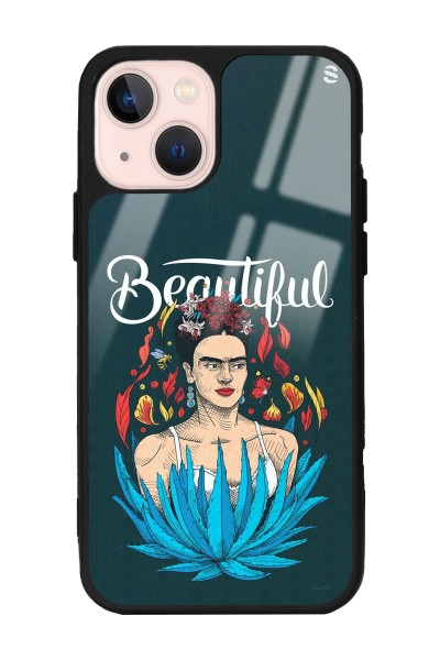 iPhone 13 Beautiful Frida Kahlo Tasarımlı Glossy Telefon Kılıfı