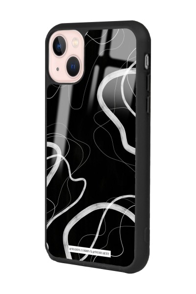 iPhone 13 Black Wave Tasarımlı Glossy Telefon Kılıfı