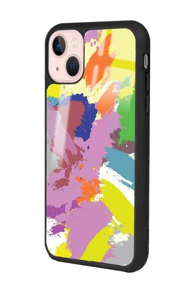 iPhone 13 Colored Brush Tasarımlı Glossy Telefon Kılıfı