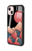 iPhone 13 Dağ Güneş Tasarımlı Glossy Telefon Kılıfı