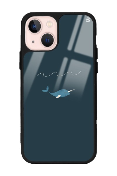 iPhone 13 Doodle Fish Tasarımlı Glossy Telefon Kılıfı