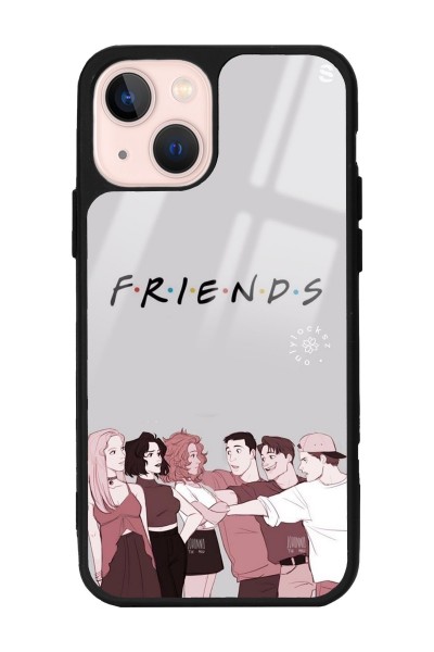 iPhone 13 Doodle Friends Tasarımlı Glossy Telefon Kılıfı
