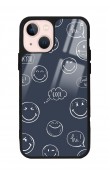 iPhone 13 Doodle Smile Tasarımlı Glossy Telefon Kılıfı