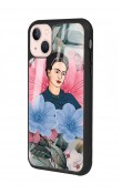 iPhone 13 Flowers Frida Kahlo Tasarımlı Glossy Telefon Kılıfı
