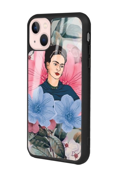 iPhone 13 Flowers Frida Kahlo Tasarımlı Glossy Telefon Kılıfı