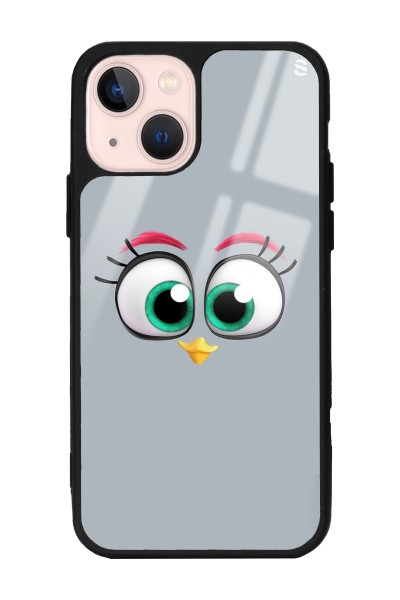 iPhone 13 Grey Angry Birds Tasarımlı Glossy Telefon Kılıfı
