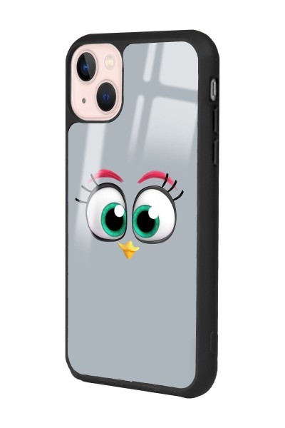 iPhone 13 Grey Angry Birds Tasarımlı Glossy Telefon Kılıfı