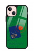 iPhone 13 Happy Green Tasarımlı Glossy Telefon Kılıfı