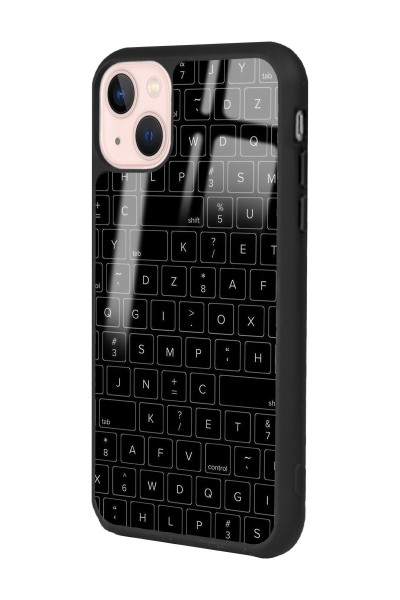 iPhone 13 Keyboard Tasarımlı Glossy Telefon Kılıfı