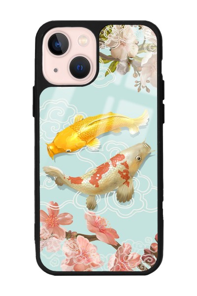 iPhone 13 Koi Balığı Tasarımlı Glossy Telefon Kılıfı
