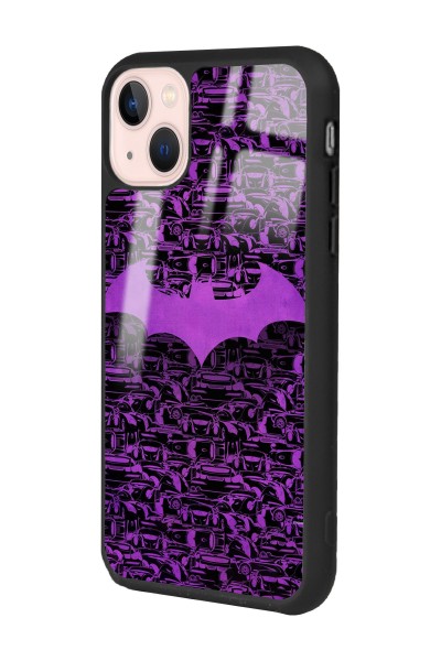 iPhone 13 Lila Batman Tasarımlı Glossy Telefon Kılıfı