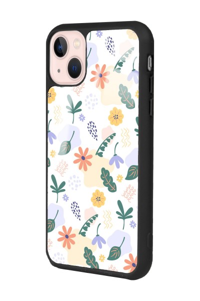 iPhone 13 Minik Çiçekler Tasarımlı Glossy Telefon Kılıfı
