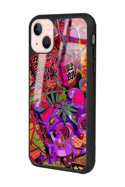 iPhone 13 Neon Island Tasarımlı Glossy Telefon Kılıfı