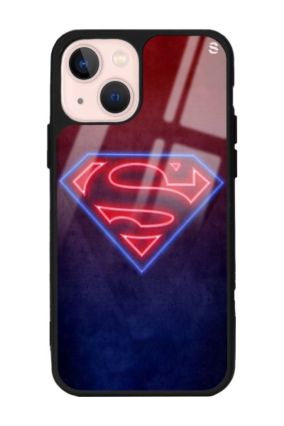 iPhone 13 Neon Superman Tasarımlı Glossy Telefon Kılıfı