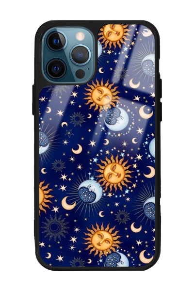 iPhone 13 Pro Ay Güneş Pijama Tasarımlı Glossy Telefon Kılıfı
