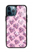 iPhone 13 Pro Diamond Tasarımlı Glossy Telefon Kılıfı