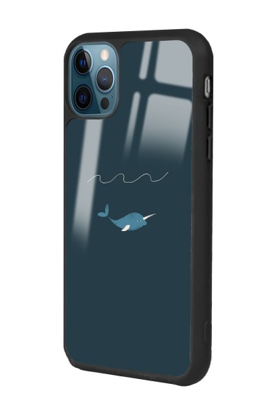 iPhone 13 Pro Doodle Fish Tasarımlı Glossy Telefon Kılıfı