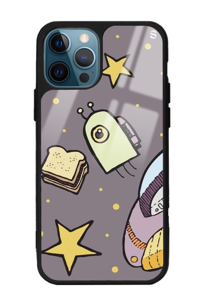 iPhone 13 Pro Doodle Jump Tasarımlı Glossy Telefon Kılıfı