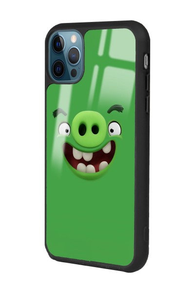 iPhone 13 Pro Green Angry Birds Tasarımlı Glossy Telefon Kılıfı