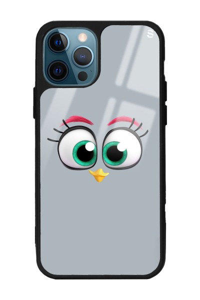 iPhone 13 Pro Grey Angry Birds Tasarımlı Glossy Telefon Kılıfı