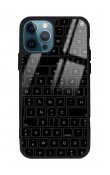iPhone 13 Pro Keyboard Tasarımlı Glossy Telefon Kılıfı