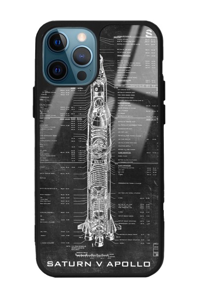 iPhone 13 Pro Max Apollo Plan Tasarımlı Glossy Telefon Kılıfı