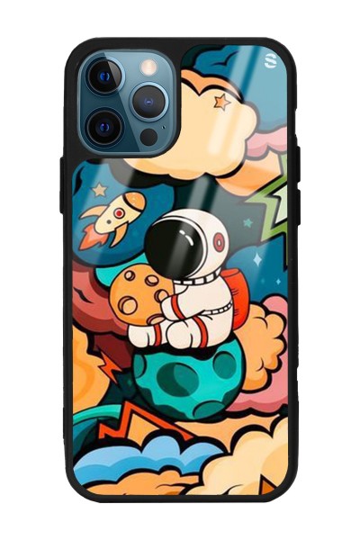 iPhone 13 Pro Max Baby Astronaut Tasarımlı Glossy Telefon Kılıfı