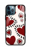 iPhone 13 Pro Max Brush Heart Tasarımlı Glossy Telefon Kılıfı