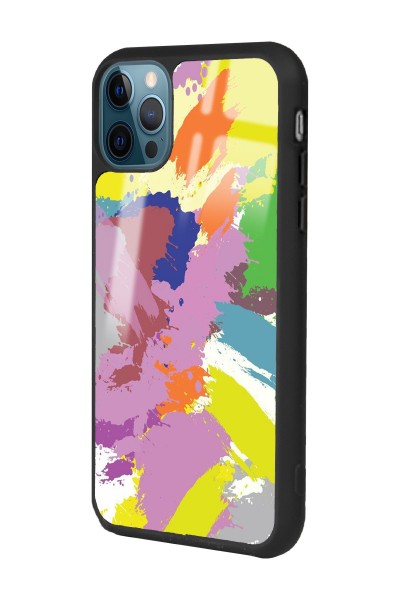 iPhone 13 Pro Max Colored Brush Tasarımlı Glossy Telefon Kılıfı