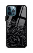iPhone 13 Pro Max Dark Leaf Tasarımlı Glossy Telefon Kılıfı