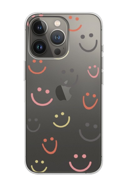 iPhone 13 Pro Max Gülümse Tasarımlı Şeffaf Telefon Uyumlu