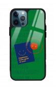 iPhone 13 Pro Max Happy Green Tasarımlı Glossy Telefon Kılıfı